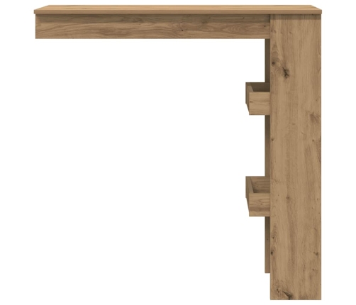 Mesa de bar de pared contrachapada roble artisan 102x45x103,5cm