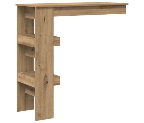 Mesa de bar de pared contrachapada roble artisan 102x45x103,5cm