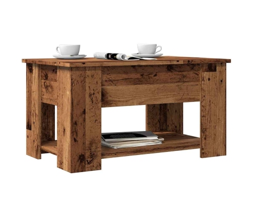 Mesa de centro madera de ingeniería madera antigua 79x49x41 cm