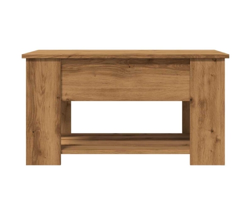 Mesa de centro madera de ingeniería roble artesanal 79x49x41 cm