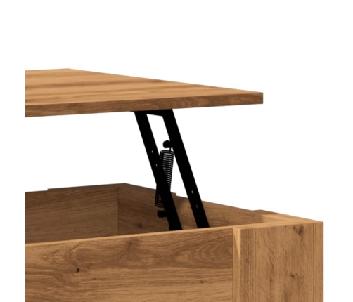 Mesa de centro madera de ingeniería roble artesanal 79x49x41 cm