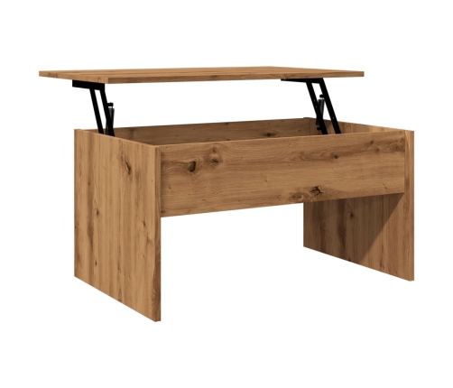 Mesa de centro madera ingeniería roble artisan 80x50,5x41,5 cm