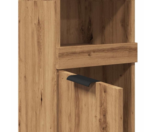 Armario de baño madera ingeniería roble artisan 32x34x188,5 cm