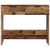 Mesa consola madera contrachapada envejecida 90x36x75 cm