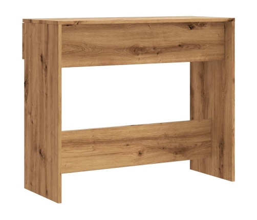 Mesa consola madera de ingeniería roble artesanal 90x36x75 cm