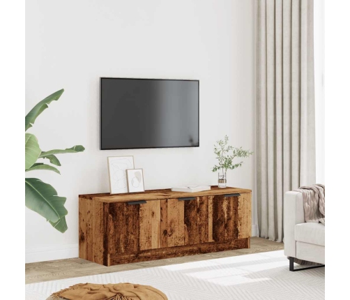 Mueble de TV madera contrachapada madera antigua 102x35x36,5 cm