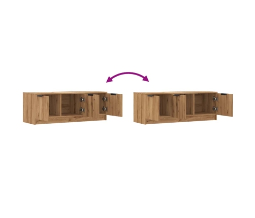 Mueble de TV madera contrachapada artisan roble 102x35x36,5 cm