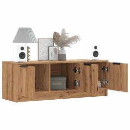 Mueble de TV madera contrachapada artisan roble 102x35x36,5 cm