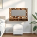 Mueble con espejo y LED madera vieja 90x31,5x62 cm