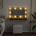 Mueble con espejo y LED roble artesanal 90x31,5x62 cm