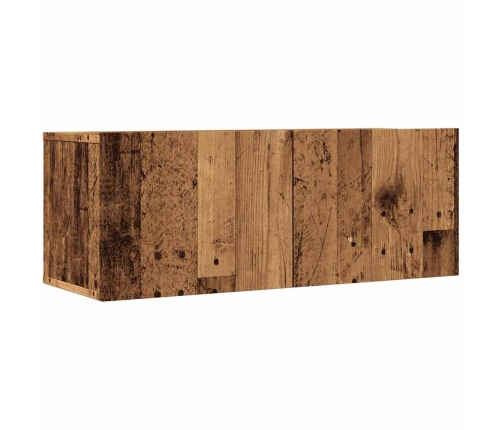 Muebles para TV de pared 2 uds madera envejecida 80x30x30 cm