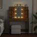 Tocador con luces LED roble artisan 96x40x142 cm