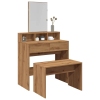 Taburete vestidor madera contrachapada artisan roble 70x35x45cm