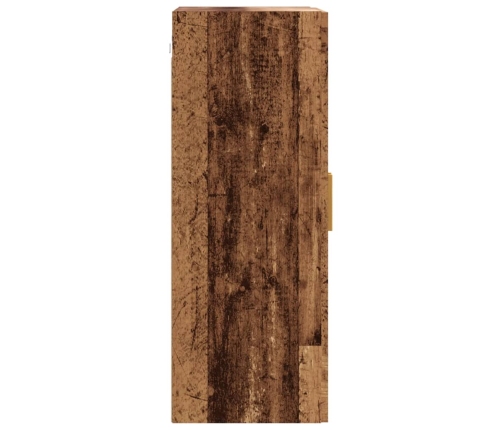 Armario de pared colgante madera envejecida 69,5x34x90 cm