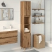 Armario de baño madera contrachapada roble artisan 30x30x190 cm