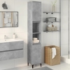 Armario de baño madera contrachapada gris hormigón 30x30x190 cm