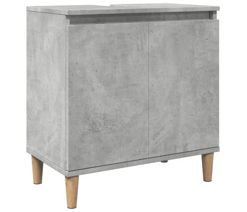 Mueble de lavabo madera contrachapada gris hormigón 58x33x60cm