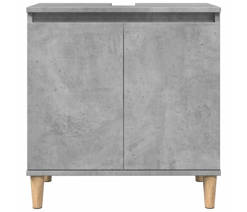 Mueble de lavabo madera contrachapada gris hormigón 58x33x60cm