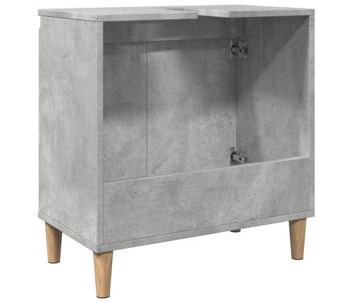 Mueble de lavabo madera contrachapada gris hormigón 58x33x60cm