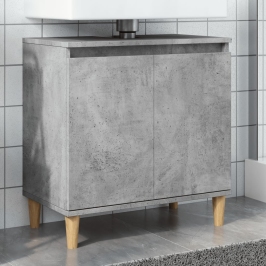 Mueble de lavabo madera contrachapada gris hormigón 58x33x60cm