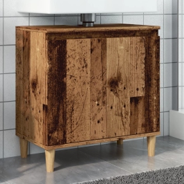 Mueble de lavabo madera de ingeniería envejecida 58x33x60 cm