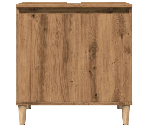 Mueble de lavabo madera de ingeniería roble artisan 58x33x60 cm