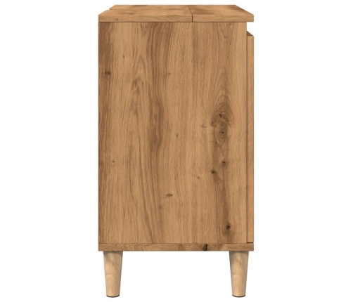 Mueble de lavabo madera de ingeniería roble artisan 58x33x60 cm