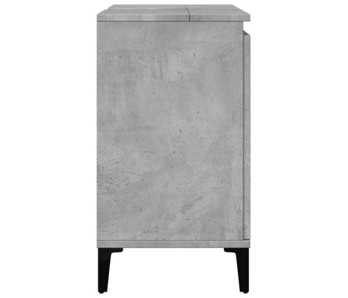 Armario de lavabo madera contrachapada gris hormigón 58x33x60cm