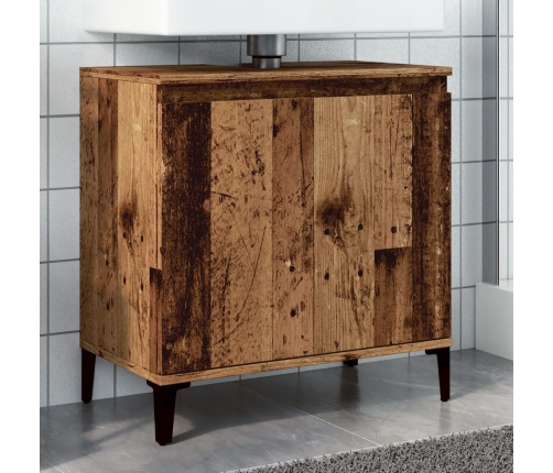 Mueble de lavabo madera de ingeniería envejecida 58x33x60 cm