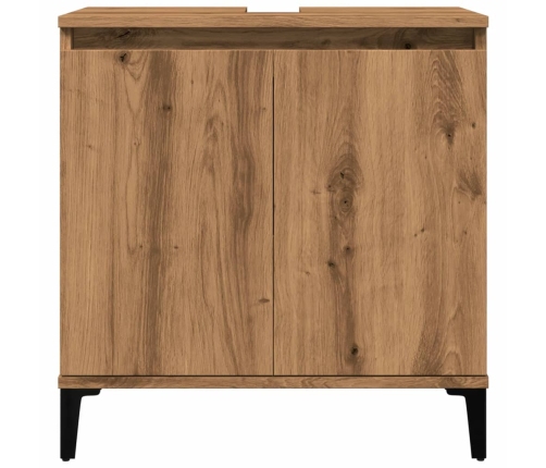 Mueble de lavabo madera de ingeniería roble artisan 58x33x60 cm