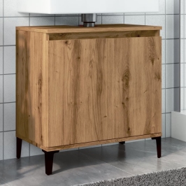 Mueble de lavabo madera de ingeniería roble artisan 58x33x60 cm