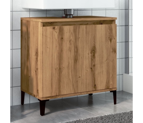 Mueble de lavabo madera de ingeniería roble artisan 58x33x60 cm