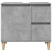 Mueble de lavabo madera ingeniería gris hormigón 65x33x60 cm