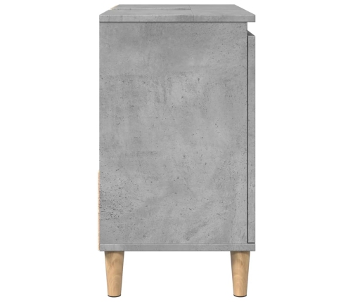 Mueble de lavabo madera ingeniería gris hormigón 65x33x60 cm