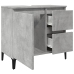 Mueble de lavabo madera ingeniería gris hormigón 65x33x60 cm