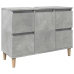 Armario de lavabo madera contrachapada gris hormigón 80x33x60cm