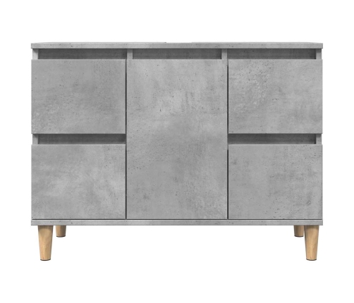 Armario de lavabo madera contrachapada gris hormigón 80x33x60cm