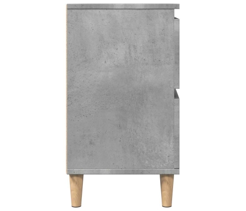 Armario de lavabo madera contrachapada gris hormigón 80x33x60cm