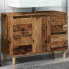 Mueble de lavabo madera ingeniería envejecida 80x33x60 cm