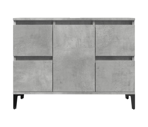 Armario de lavabo madera contrachapada gris hormigón 80x33x60cm