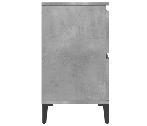 Armario de lavabo madera contrachapada gris hormigón 80x33x60cm