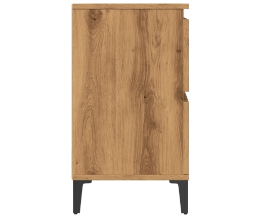 Mueble de lavabo madera ingeniería roble artisan 80x33x60 cm