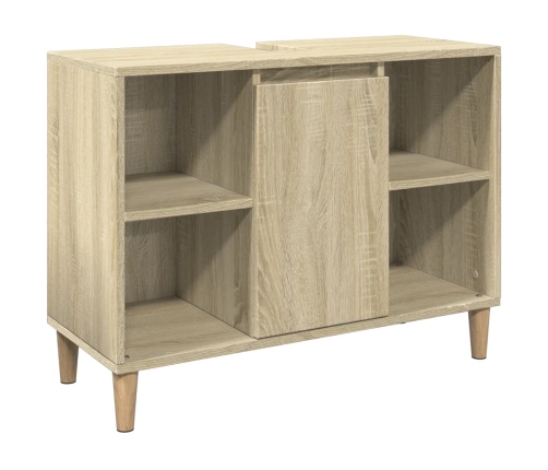 Mueble de baño madera de ingeniería roble Sonoma 80x33x60 cm