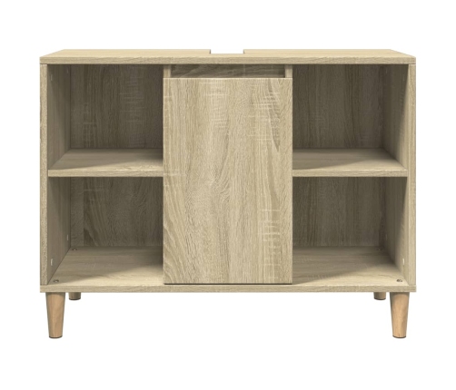 Mueble de baño madera de ingeniería roble Sonoma 80x33x60 cm