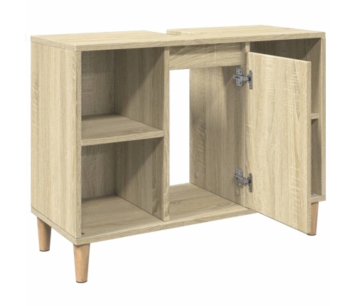 Mueble de baño madera de ingeniería roble Sonoma 80x33x60 cm