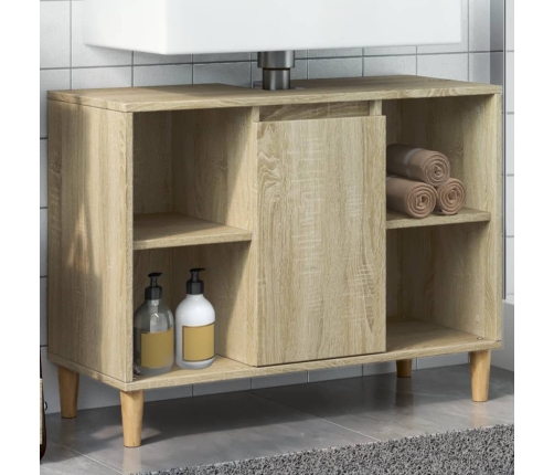 Mueble de baño madera de ingeniería roble Sonoma 80x33x60 cm