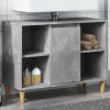 Mueble de baño madera de ingeniería gris hormigón 80x33x60 cm