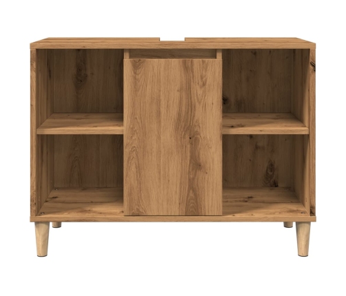 Mueble de baño madera de ingeniería roble artisian 80x33x60 cm