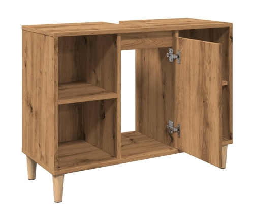 Mueble de baño madera de ingeniería roble artisian 80x33x60 cm