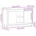 Aparador de madera de ingeniería envejecida 102x35x60 cm
